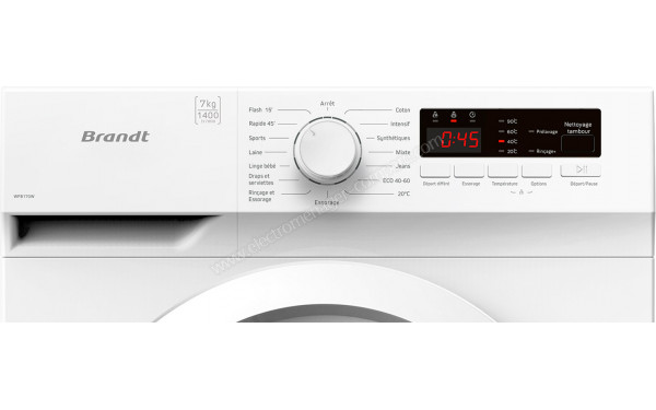 BRANDT WFB170W - Panneau de commandes