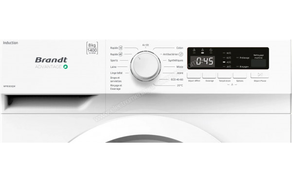BRANDT WFB383QW - Panneau de commandes