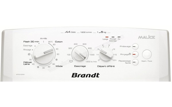 BRANDT WTC0122FW - Panneau de commandes