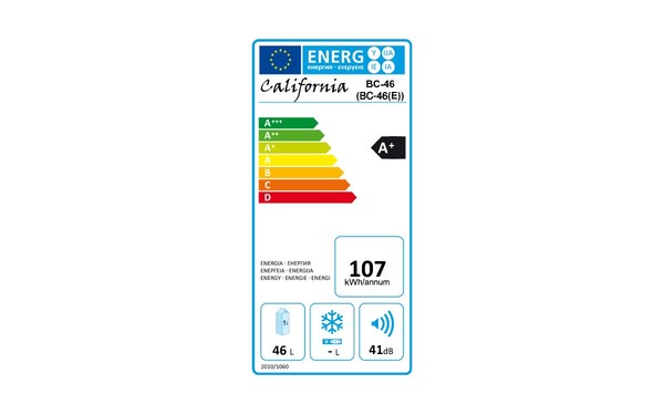 CALIFORNIA BC 46 - &Eacute;tiquette &eacute;nergie