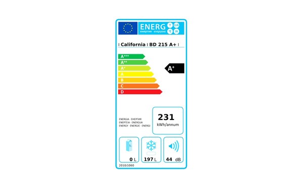 CALIFORNIA BD215A+ - &Eacute;tiquette &eacute;nergie