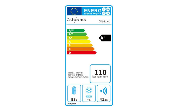 CALIFORNIA DF1-11N-1 - &Eacute;tiquette &eacute;nergie