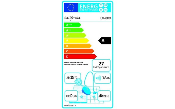 CALIFORNIA EV-800 - &Eacute;tiquette &eacute;nergie