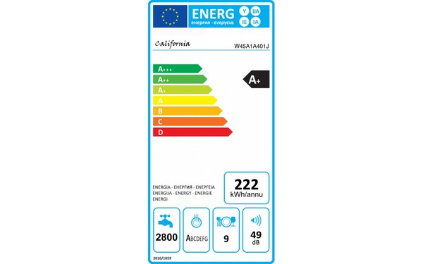CALIFORNIA W45A1A401J - &Eacute;tiquette &eacute;nergie