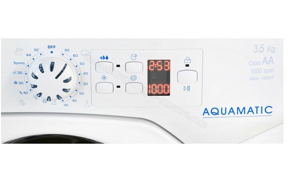 CANDY AQUA1000DF - Panneau de commandes