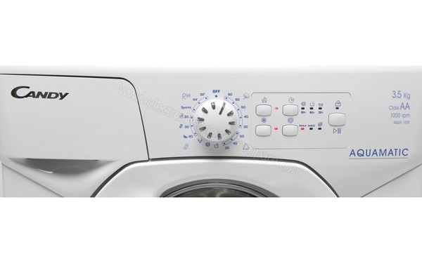 CANDY AQUA100F - Panneau de commandes