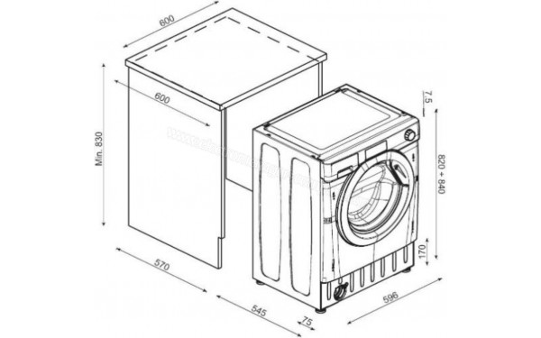 CANDY BC4S485M4D8-S - Dimensions
