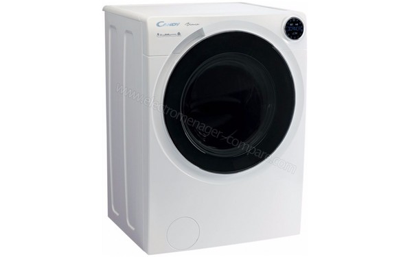 CANDY BWD596PH3/1-S Bianca - Vue 3/4 gauche (cr&eacute;dit : Boulanger)