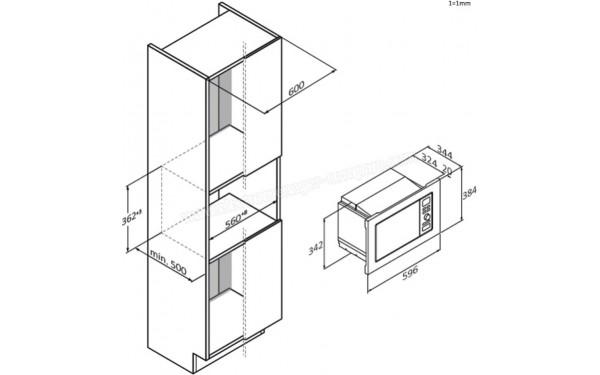 CANDY CA20FMW7NG - Dimensions