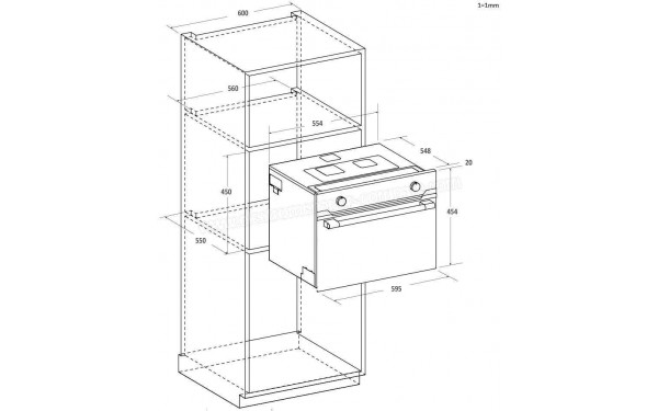 CANDY CA4MWNSB6N - Dimensions