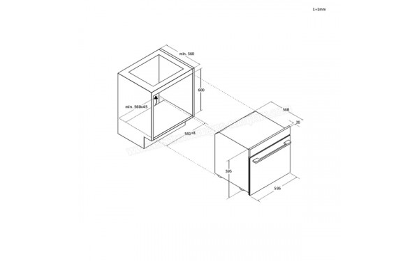 CANDY CA6 N3B3YTX1 - Dimensions