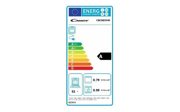 CANDY CBCG6X543 - &Eacute;tiquette &eacute;nergie