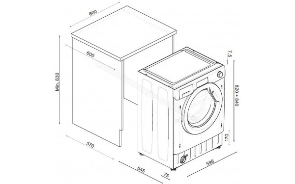 CANDY CBD485D1E/1-S - Sch&eacute;ma technique
