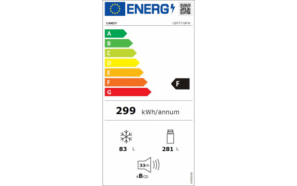 CANDY CBT7719FW - &Eacute;tiquette &eacute;nergie v2