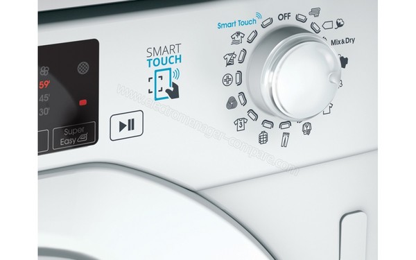 CANDY CBTD7A1TE-S - Vue des commandes (cr&eacute;dit : Darty)