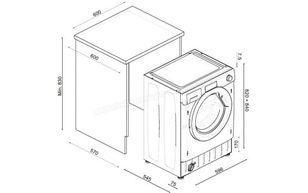 CANDY CBW27D1E-S - Sch&eacute;ma technique