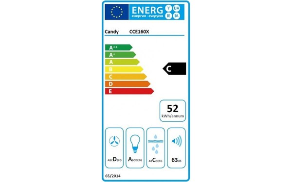 CANDY CCE160X - &Eacute;tiquette &eacute;nergie