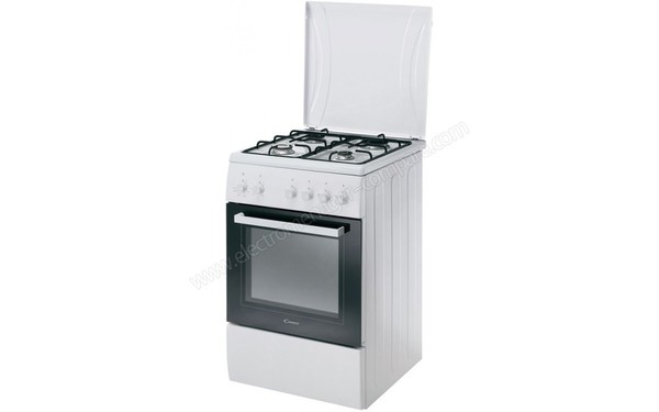 CANDY CCG5140PW/1 - Vue 3/4 droite (cr&eacute;dit : Darty) (cr&eacute;dit : Boulanger)