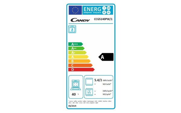 CANDY CCG5140PW/1 - &Eacute;tiquette &eacute;nergie