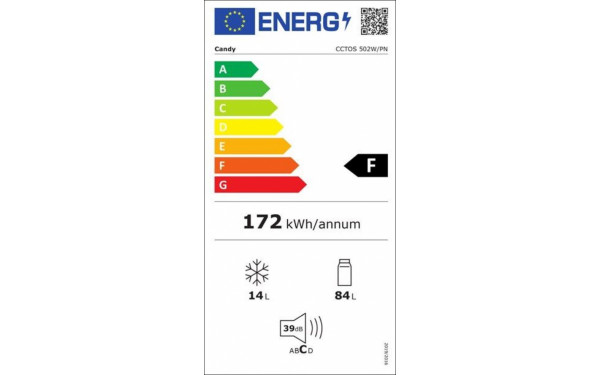 CANDY CCTOS502W/PN - &Eacute;tiquette &eacute;nergie v2