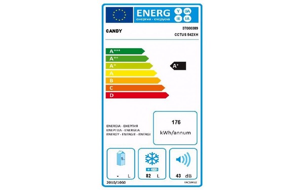 CANDY CCTUS542XH - &Eacute;tiquette &eacute;nergie