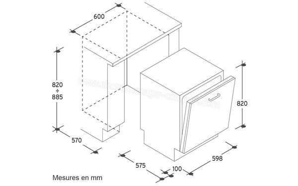 CANDY CDI 2211/ES - Sch&eacute;ma d'encastrement
