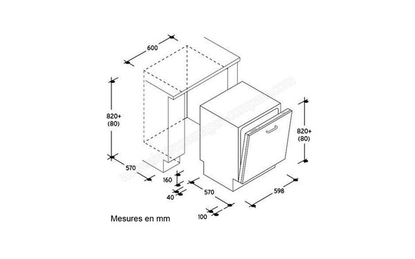 CANDY CDI2D348-47 - Sch&eacute;ma d'encastrement