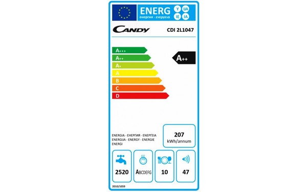 CANDY CDI2L1047 - &Eacute;tiquette &eacute;nergie