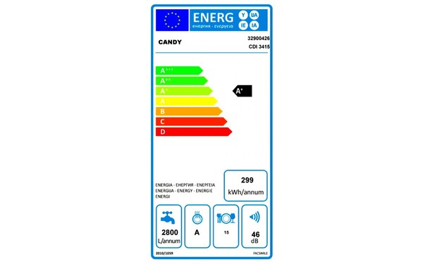 CANDY CDI3415 - &Eacute;tiquette &eacute;nergie