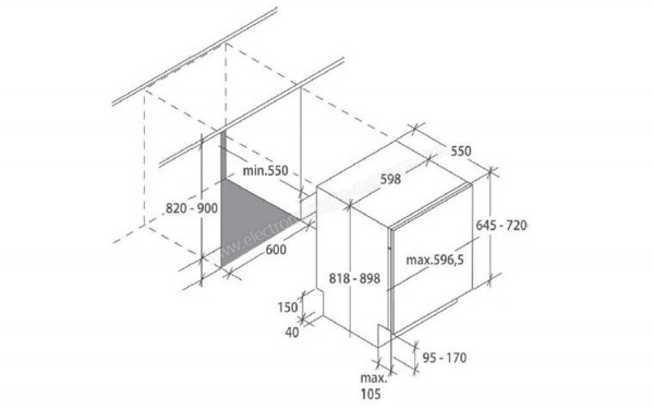CANDY CDIN2D350PB - Sch&eacute;ma technique