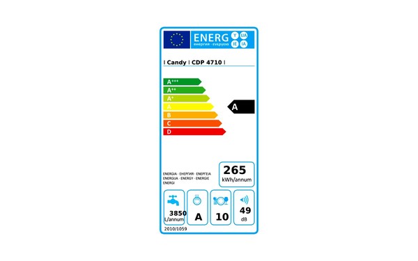 CANDY CDP4710 - &Eacute;tiquette &eacute;nergie