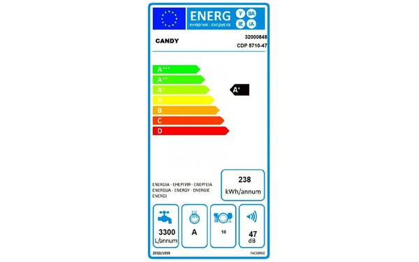 CANDY CDP5710X - &Eacute;tiquette &eacute;nergie