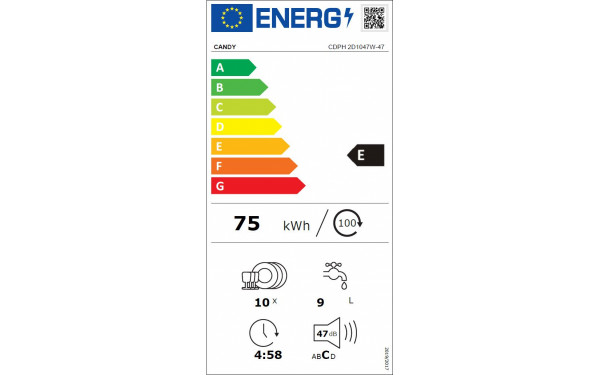 CANDY CDPH2D1047W - &Eacute;tiquette &eacute;nergie v2