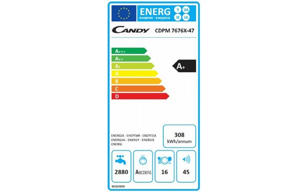 CANDY CDPM7676X - &Eacute;tiquette &eacute;nergie
