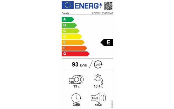 CANDY CDPN2L350SW-47 - &Eacute;tiquette &eacute;nergie v2