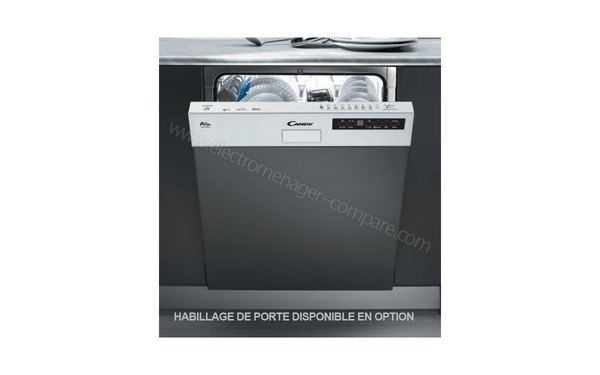 CANDY Lave-vaisselle semi encastrable CDS2D35B, 13 Couverts, 60 cm, 46 dB,  10 Programmes pas cher 