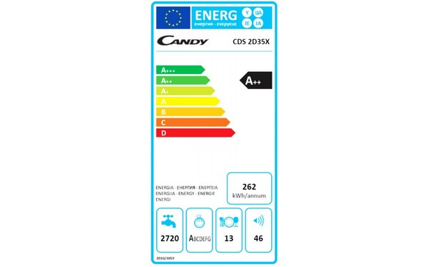 CANDY CDS2D35X - &Eacute;tiquette &eacute;nergie