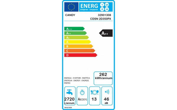 CANDY CDSN2D350PX - &Eacute;tiquette &eacute;nergie