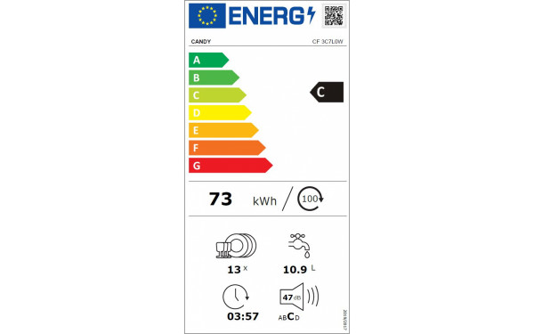 CANDY CF3C7L0W - &Eacute;tiquette &eacute;nergie v2