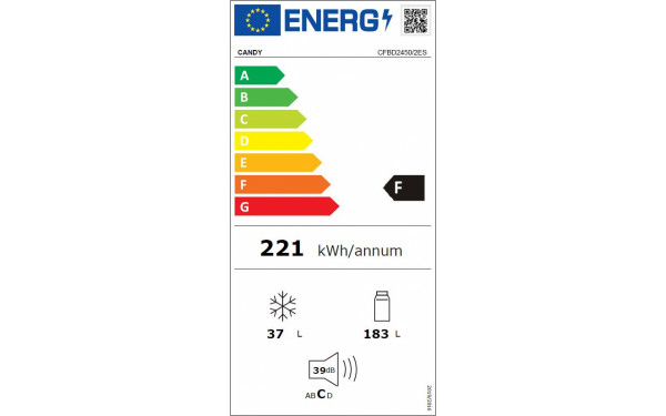 CANDY CFBD2450/2ES - &Eacute;tiquette &eacute;nergie v2