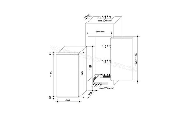 CANDY CFBO2150E - Schemas d'encastrement