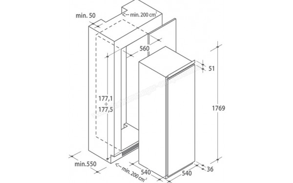CANDY CFBO3550E/1 - Dimensions