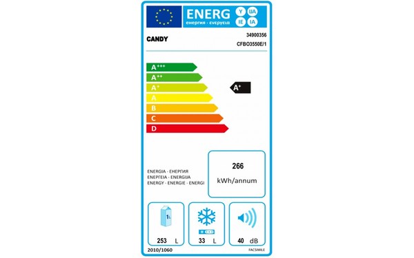 CANDY CFBO3550E/1 - &Eacute;tiquette &eacute;nergie
