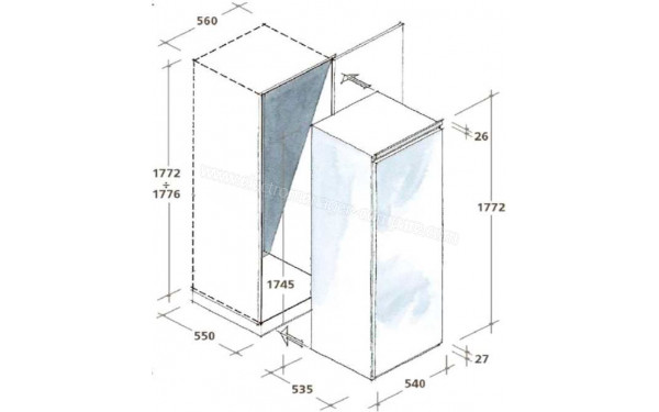 CANDY CFBO3550E/N - Dimensions