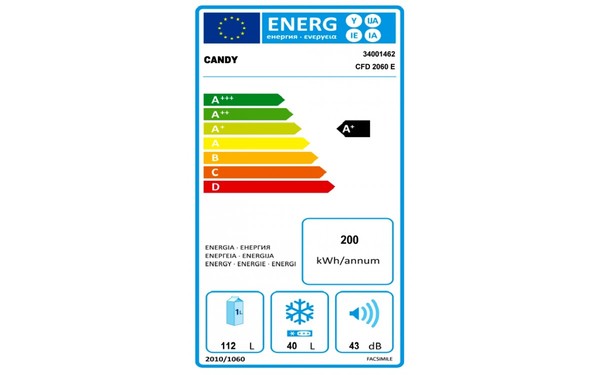 CANDY CFD2060E - &Eacute;tiquette &eacute;nergie