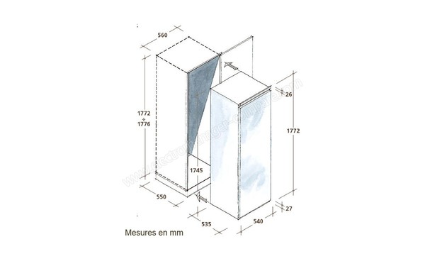 CANDY CFLO3550E - Schema d'encastrement