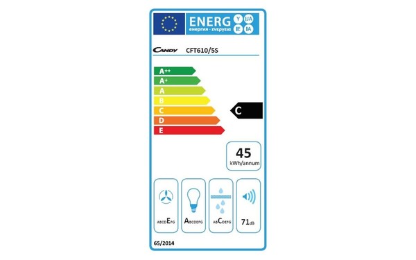 CANDY CFT610/5S - &Eacute;tiquette &eacute;nergie
