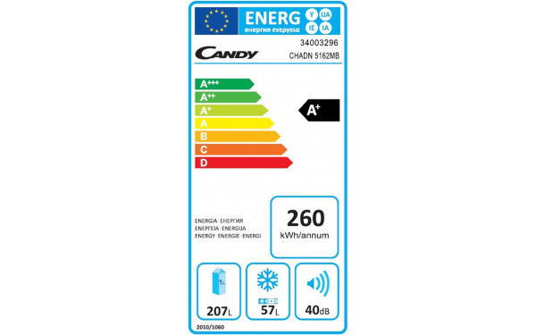 CANDY CHADN5162MB - &Eacute;tiquette &eacute;nergie
