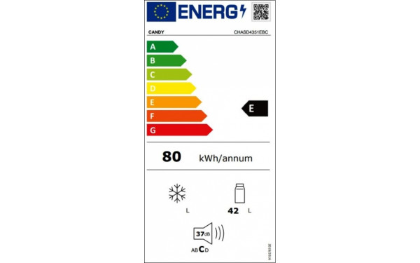 CANDY CHASD4351EBC - &Eacute;tiquette &eacute;nergie v2