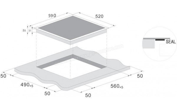 CANDY CI633CTTWIFI - Dimensions